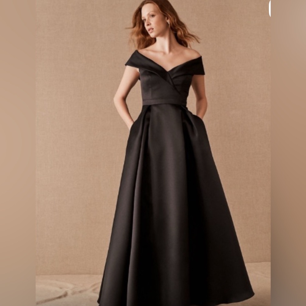 EUC BHLDN Camryn Black dress: black tie evening ,Formal size 6 with pockets!